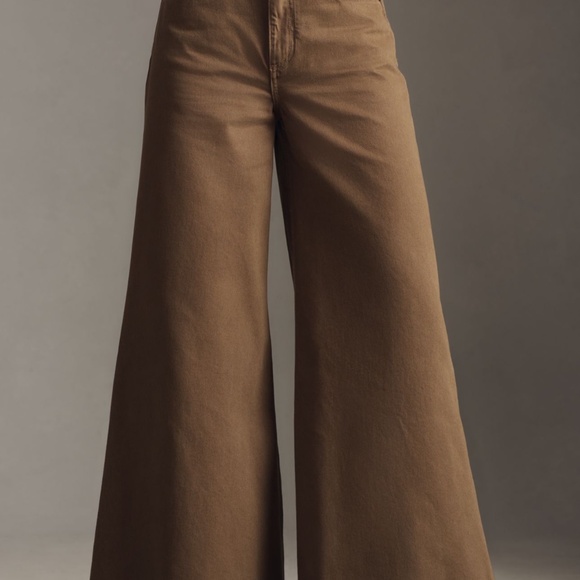 Pilcro super wide leg green denim - Picture 4 of 5